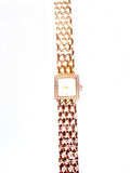 Luxury Square Gold Crystal Watch for Women