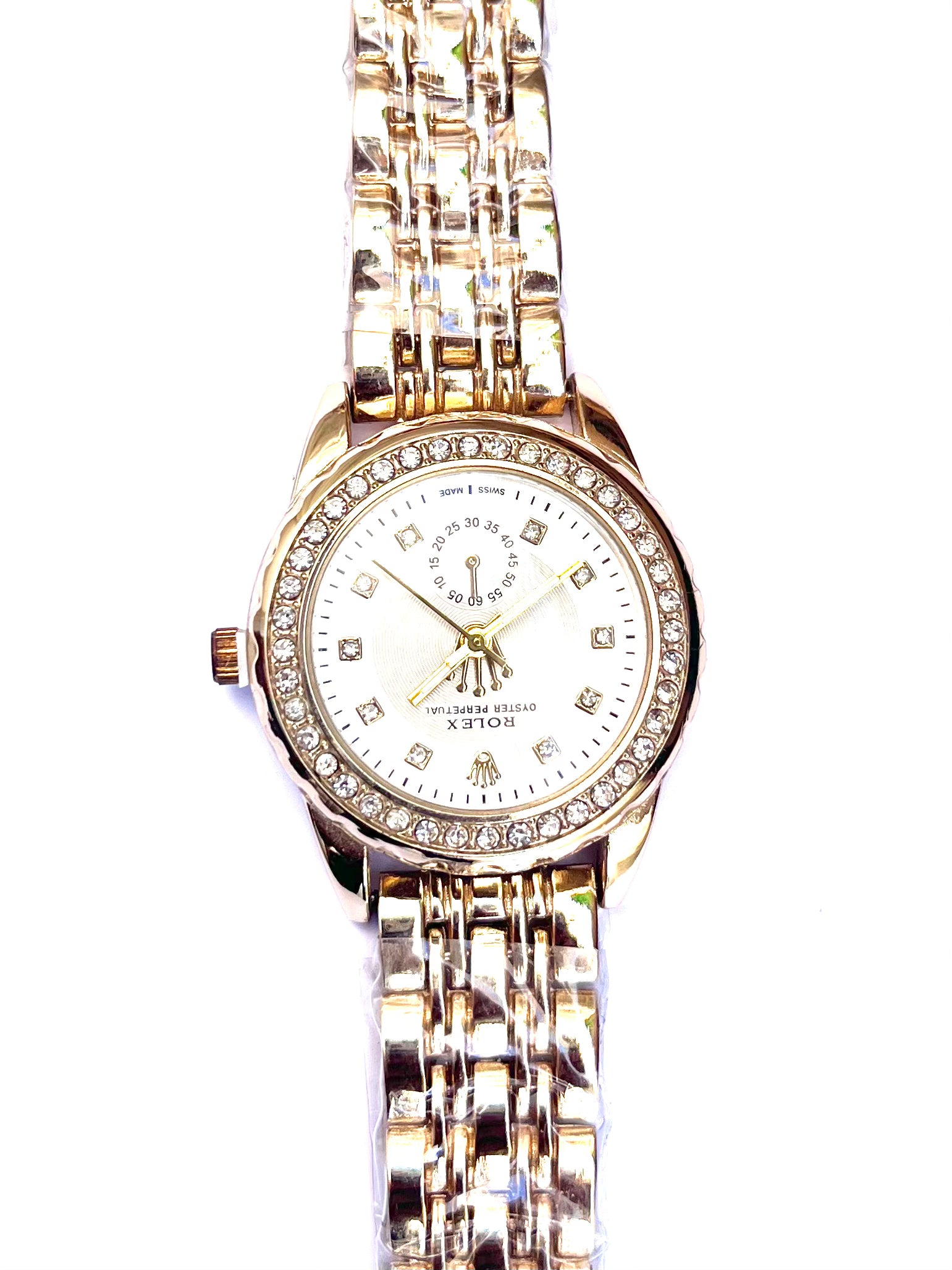Elegant Silver Round Crystal Watch for Women